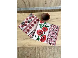 Рушник ПЛАТКИ-ОПТ 35 x 75 бавовняний Маки