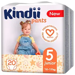 Підгузки-трусики Kindii Pants розмір 5 Junior (12-17 кг) 20 шт. - мініатюра 2