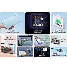 Планшет Teclast P20S 4/64Gb LTE Blue Global - мініатюра 4