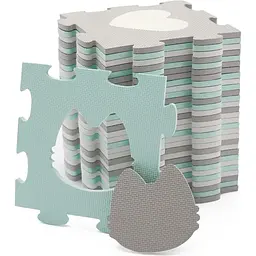 Килимок-пазл Kinderkraft Luno Shapes Mint 30 елементів (KPLUSH00MIN0000) - мініатюра 7