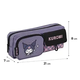 Пенал "Kite" Kuromi 1 від., м`який №HK25-2701-1 - мініатюра 2