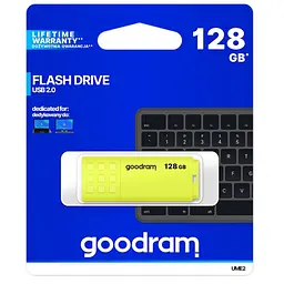 USB флеш накопичувач Goodram 128GB UME2 Yellow USB 2.0 (UME2-1280Y0R11) - мініатюра 3