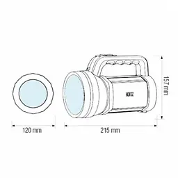 Ліхтарик світлодіодний ручний Horoz Electric RAUL-7 7W - мініатюра 2