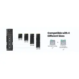 Кишеньковий адаптер SSD Ugreen CM400 USB-C to M.2 NGFF 5G Enclosure A TO C Cable 50 cm (10903) - мініатюра 10