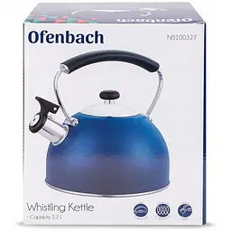 Чайник Ofenbach 2.2 л зі свистком синій (OF-100327) - мініатюра 4
