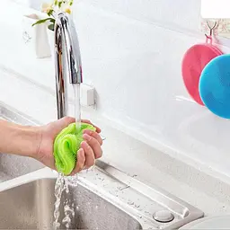 Губка мочалка прихватка для посуду силіконова Better Sponge 4 в 1, Kitchen Master Блакитний 85751 - мініатюра 8