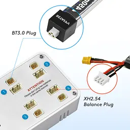 Зарядний пристрій VIFLY TооthStоr 65W 4 Роrt 2s FPV BT3.0 & JST-XH з функцією балансування White (18773) - мініатюра 5