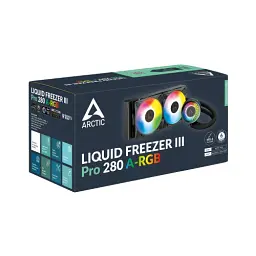 Система рідинного охолодження Arctic Liquid Freezer III Pro 280 A-RGB, Black, вентилятори 2х140 мм, 400-2500 обертів/хв, сумісність з Intel/AMD: LGA1700, LGA1851/AM4, AM5 (ACFRE00183A) - мініатюра 5