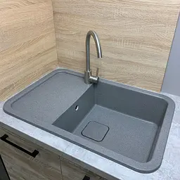 Кухонна мийка Adamant EXISTENCE сіра 775x505x190 мм, з крилом 77,5 см - мініатюра 3
