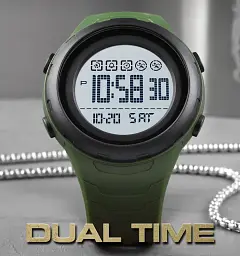 Наручний годинник чоловічий Skmei 1674 Army Green Black, 1674AGBK (18458) - мініатюра 6