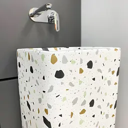 Умивальник VBI Lukka terazzo glossy напольний VBI-019009, Білий - мініатюра 4