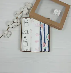 Набір пелюшок a.l.babybox Корони 50х80/100х80 см 3 шт. Різнокольоровий (NA 18168588)