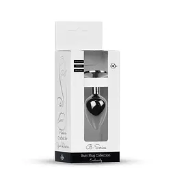 Анальна пробка - Jewellery Dark Silver Plug Clear - мініатюра 10