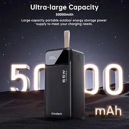 Павербанк Choetech Black 50 000 mAh / 65 Вт (B733) - мініатюра 7