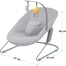 Шезлонг-гойдалка Kinderkraft Calmee сірий (00-00305093) - мініатюра 11