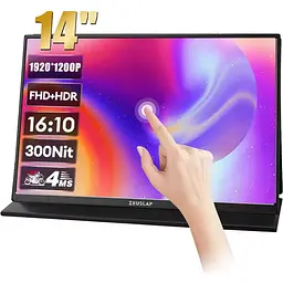 Портативний монітор Zeuslap Z14 Lite Pro Black [114219] - мініатюра 2