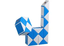 Змійка Рубіка біло-блакитна в коробці (Smart Cube Snake Blue) (SCT401) - мініатюра 4