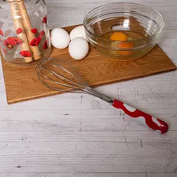 Вінчик кухонний з керамічною ручкою 29 см, Kitchen Master Червоний 85768 - мініатюра 3