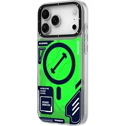 Чохол YoungKit Cyberpunk Luminous Case with Magnetic Ring для Apple iPhone 17 Pro Neon Green [168228] - мініатюра 2