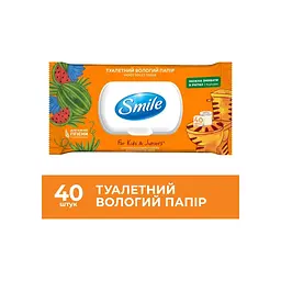 Туалетний папір Smile Classic For Kids & Juniors Вологий 40 шт. (4823071668827) - мініатюра 2