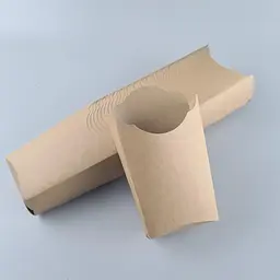 Бокс для картоплі фрі, 165×100×40 мм, KRAFT, 50 штук, для картоплі фрі, снеків і фастфуду