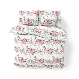 Постільна білизна ТЕП Soft Dreams Floral Dream бязь 70x70 полуторна білий