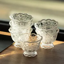 Набір креманок Crystal Daisy 6 штук по 200 мл Yiwu HP-34-74 - мініатюра 2