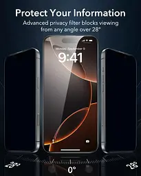 Захисне скло антишпигун ESR Privacy Screen Protector для iPhone 16 Pro Max 3 шт. (1D76400201) - мініатюра 3