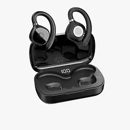 Бездротові кісткові Bluetooth навушники TWS Y1 зі спортивними дужками за вухо Чорні