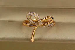 Кільце Xuping Jewelry зав'язка бантик р 20 золотисте