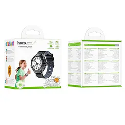 Дитячий смарт-часи + телефон HOCO Y107 4G WiFi/GPS чорний - мініатюра 2