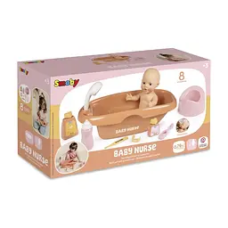 Игровой набор Smoby Ванна для пупса Беби Ньорс. Терракотовая пудра из аксесс., 42 см (7600220383) - миниатюра 3