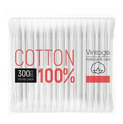 Ватні палички Vintage 100% Cotton 300 шт.