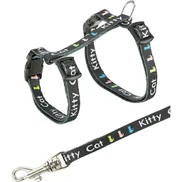 Шлея з повідцем для кошенят Trixie Kitty Cat нейлон 21-33х0.8х120 см 1 наб., в асортименті - мініатюра 4