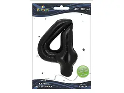 Кулька фольгована цифра PELICAN 40 (100 см) 1 4 чорна
