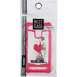 Чохол-накладка Toto Universal TPU case with image 4.5" Eiffel Tower Pink - мініатюра 2