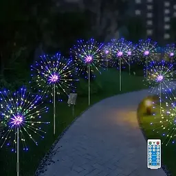 Комплект 4x сонячних ламп SuperLED "Деревце RGB" з пультом і USB - мініатюра 7