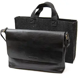 Чоловіча шкіряна сумка GRANDE PELLE 30х23х6 см sum0015572 - мініатюра 7