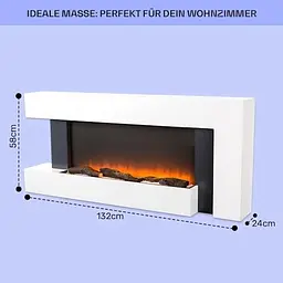 Камін електричний Klarstein Studio Light & Fire 2 (10032727) - мініатюра 8