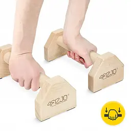 Упори для віджимань (паралетси) 4FIZJO 30 см дерев'яні (P-5905973407052) - мініатюра 7