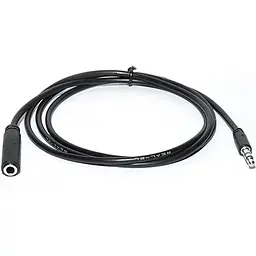Аудіо-кабель REAL-EL Audio Pro 3.5 мм - 3.5 мм (M/F), 1 м, чорний (EL123500041) - мініатюра 3