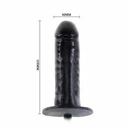 Надувний фалоімітатор Baile LyBaile Bigger Joy Inflatable Penis, 15.5х4 см (чорний) - мініатюра 5