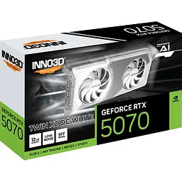 Відеокарта Inno3D RTX 5070 12GB TWIN X2 OC WHITE (N50702-12D7X-195064W) (GDDR7, 192 bit, ) - мініатюра 2