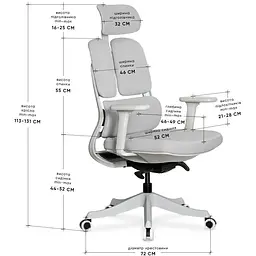 Крісло Mealux S160 Grey (HF-S160 F/G) - мініатюра 2
