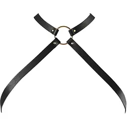 Портупея з екошкіри Bijoux Indiscrets Maze - Cross Chest Harness Black