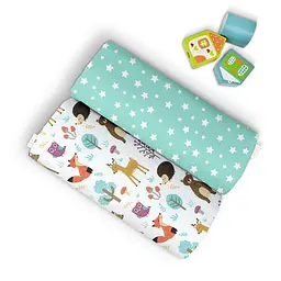 Пелюшки дитячі багаторазові Cosas Wood Animals CS1 2 шт 80х100 см (Бязь_ЗвіріМухомори_ЗорепадМ'ята) - мініатюра 3