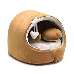 Будка для котів та собак Zoo-hunt Плюш коричнева №2 425х375х375 мм (ZH26715325-1)