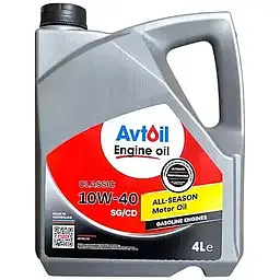 Моторна олива AvtOil Engine oil 10W-40, 4 л