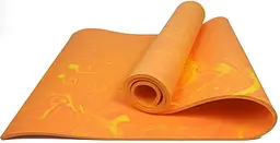 Килимок для йоги та фітнеса EasyFit PER Premium Mat 8 мм Помаранчевий