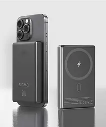 Power Bank Sigma X-power SI10A7QL-MAG 10000mAh 20W/15W Wireless gray UA - мініатюра 7